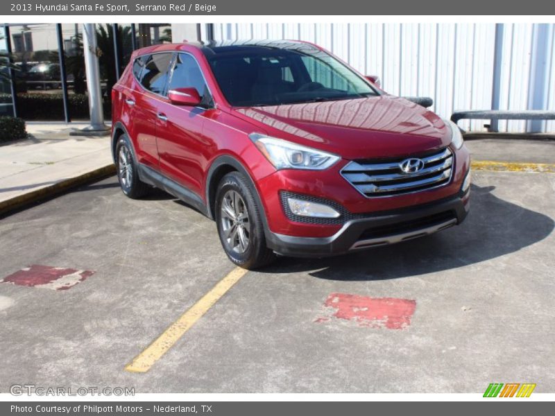 Serrano Red / Beige 2013 Hyundai Santa Fe Sport