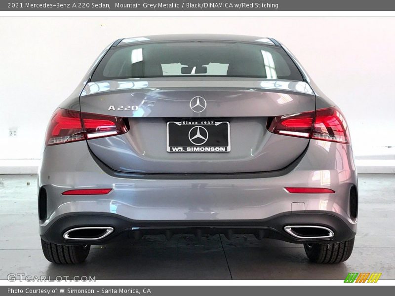 Mountain Grey Metallic / Black/DINAMICA w/Red Stitching 2021 Mercedes-Benz A 220 Sedan
