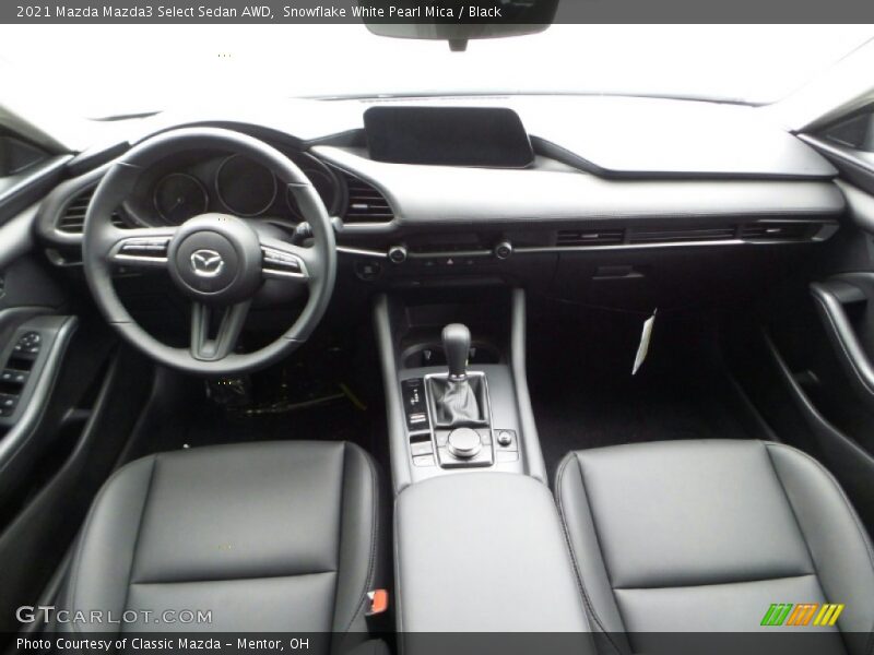 Snowflake White Pearl Mica / Black 2021 Mazda Mazda3 Select Sedan AWD
