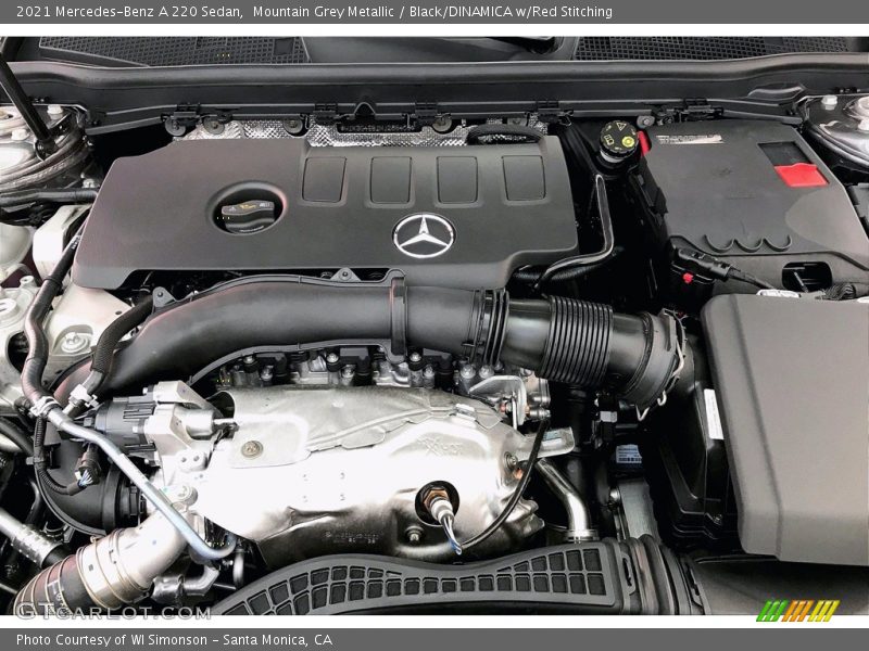 Mountain Grey Metallic / Black/DINAMICA w/Red Stitching 2021 Mercedes-Benz A 220 Sedan