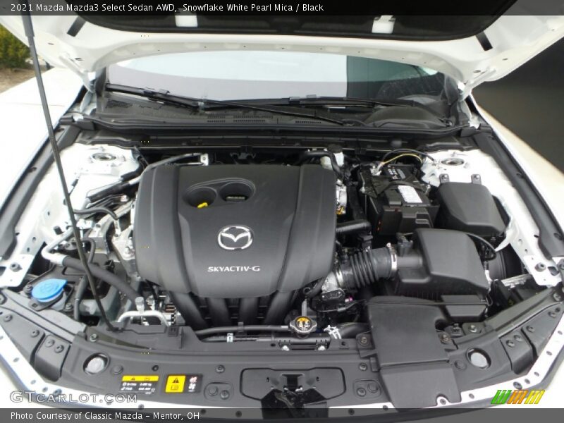 Snowflake White Pearl Mica / Black 2021 Mazda Mazda3 Select Sedan AWD