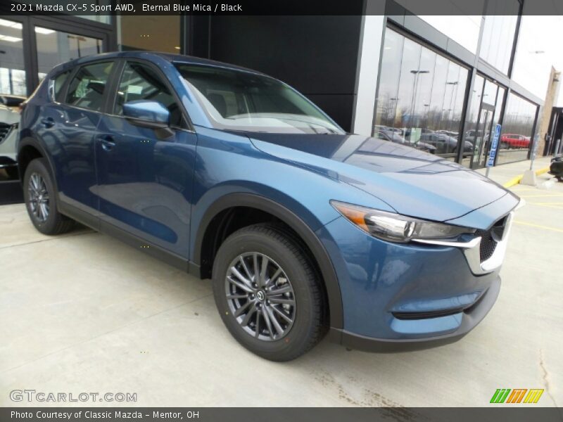 Eternal Blue Mica / Black 2021 Mazda CX-5 Sport AWD