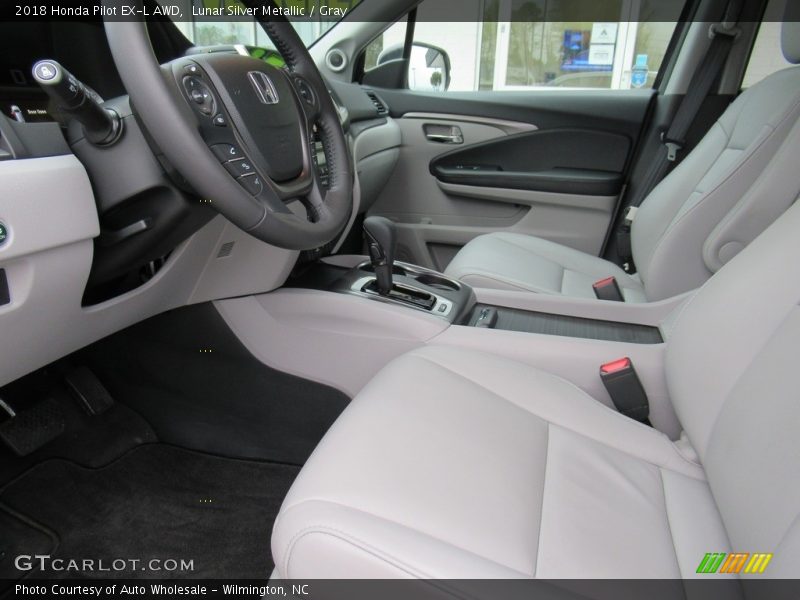 Lunar Silver Metallic / Gray 2018 Honda Pilot EX-L AWD