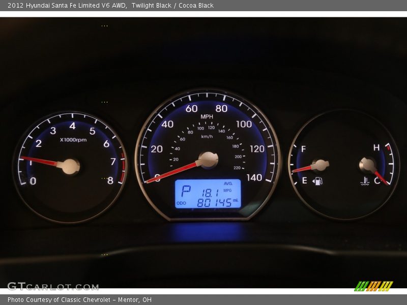 Twilight Black / Cocoa Black 2012 Hyundai Santa Fe Limited V6 AWD