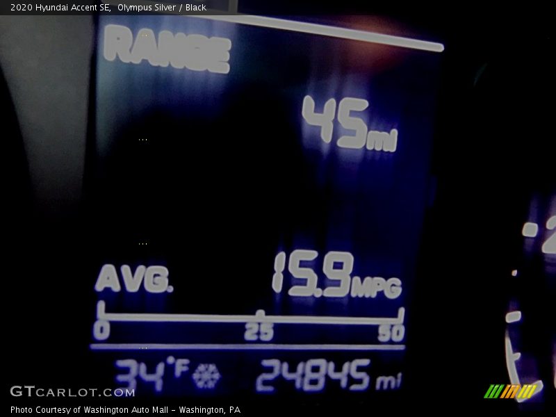 Olympus Silver / Black 2020 Hyundai Accent SE