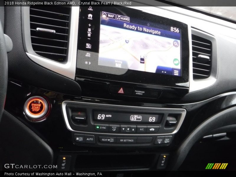 Crystal Black Pearl / Black/Red 2018 Honda Ridgeline Black Edition AWD
