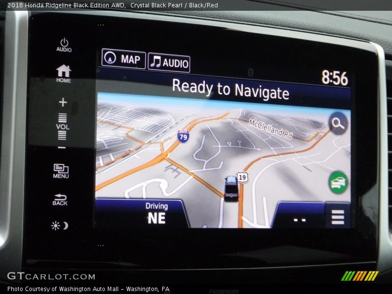 Crystal Black Pearl / Black/Red 2018 Honda Ridgeline Black Edition AWD