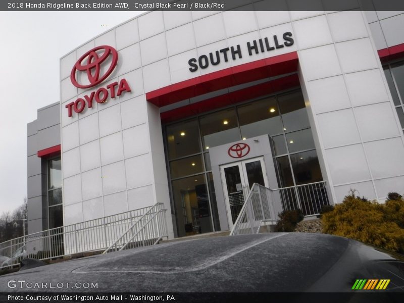 Crystal Black Pearl / Black/Red 2018 Honda Ridgeline Black Edition AWD
