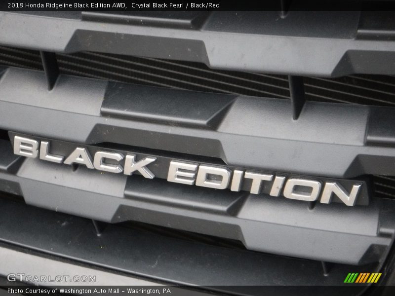 Crystal Black Pearl / Black/Red 2018 Honda Ridgeline Black Edition AWD
