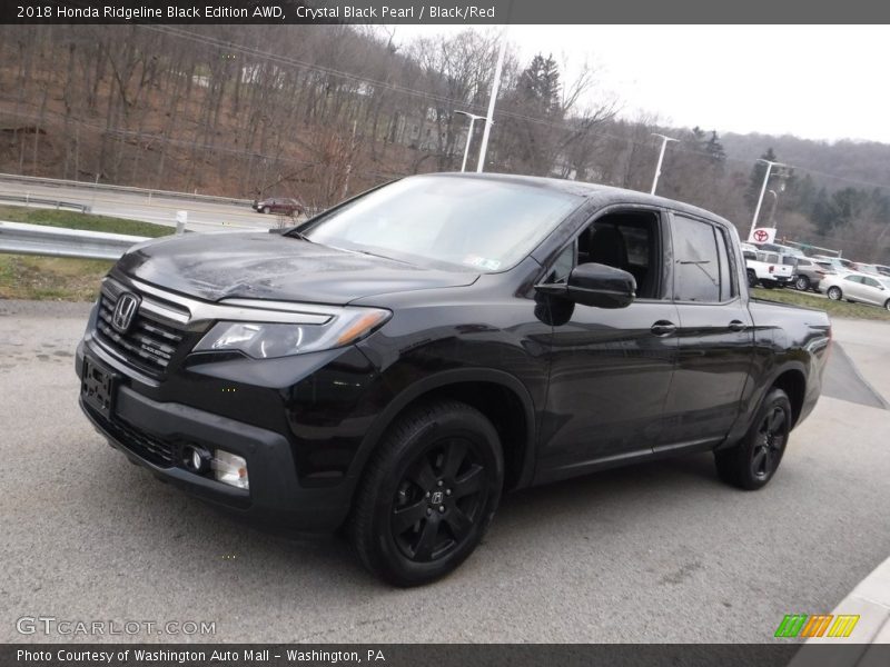 Crystal Black Pearl / Black/Red 2018 Honda Ridgeline Black Edition AWD