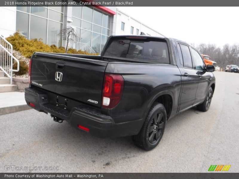 Crystal Black Pearl / Black/Red 2018 Honda Ridgeline Black Edition AWD