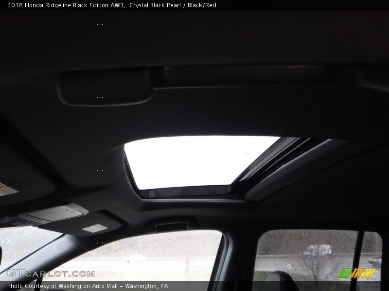 Crystal Black Pearl / Black/Red 2018 Honda Ridgeline Black Edition AWD