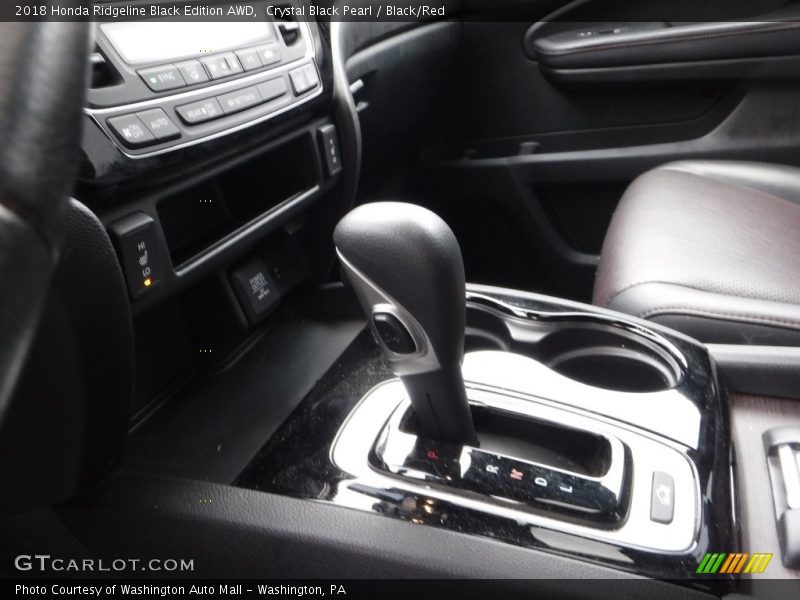 Crystal Black Pearl / Black/Red 2018 Honda Ridgeline Black Edition AWD