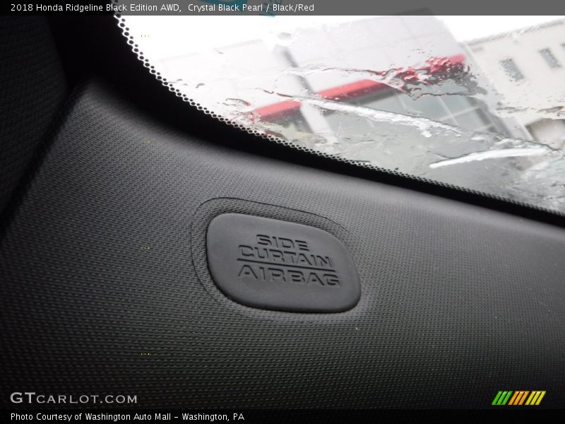 Crystal Black Pearl / Black/Red 2018 Honda Ridgeline Black Edition AWD
