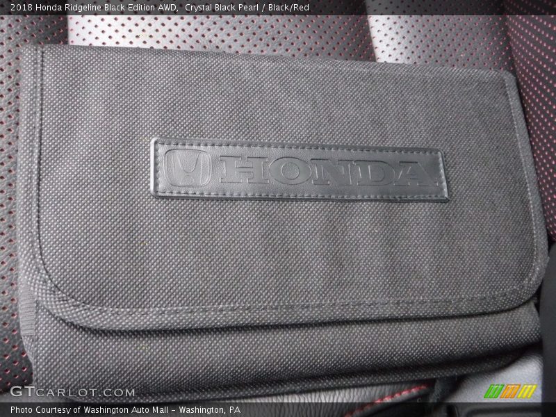 Crystal Black Pearl / Black/Red 2018 Honda Ridgeline Black Edition AWD