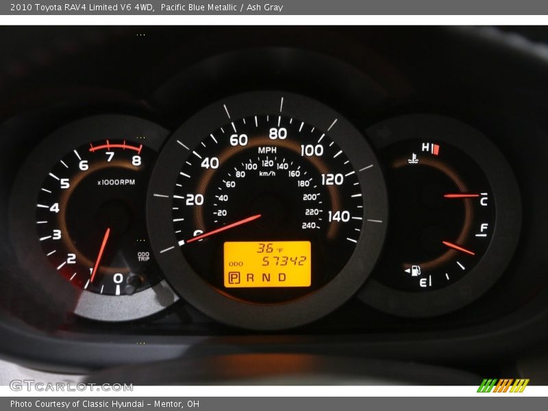 Pacific Blue Metallic / Ash Gray 2010 Toyota RAV4 Limited V6 4WD