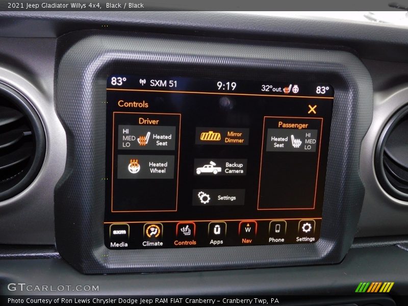 Black / Black 2021 Jeep Gladiator Willys 4x4