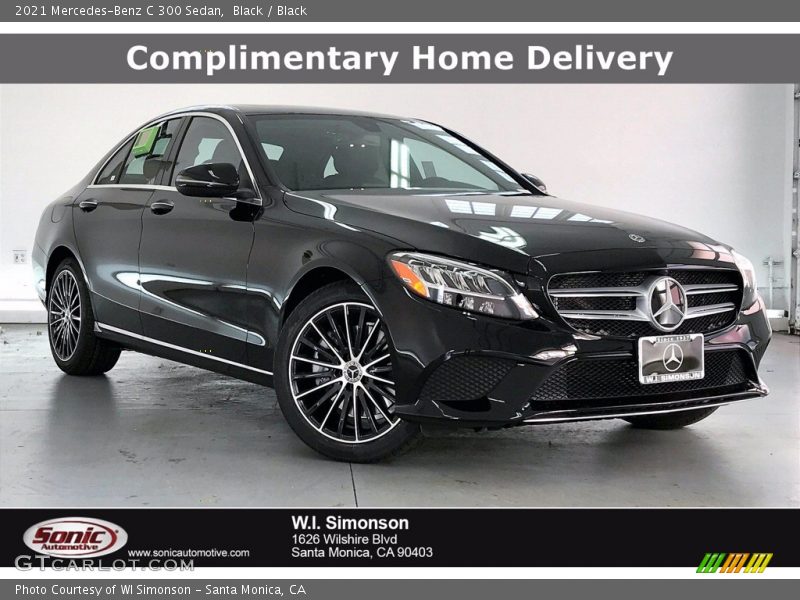 Black / Black 2021 Mercedes-Benz C 300 Sedan