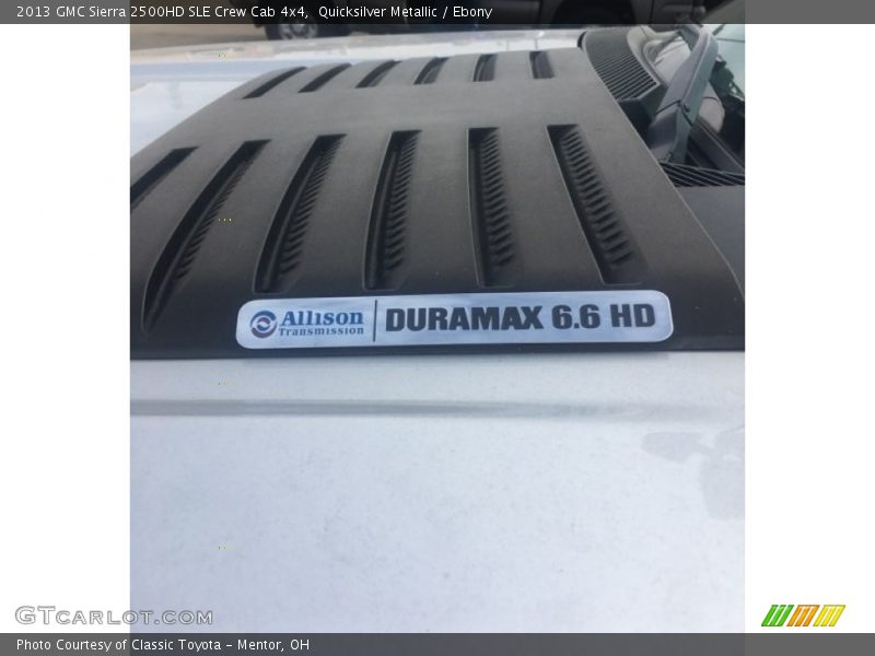 Quicksilver Metallic / Ebony 2013 GMC Sierra 2500HD SLE Crew Cab 4x4