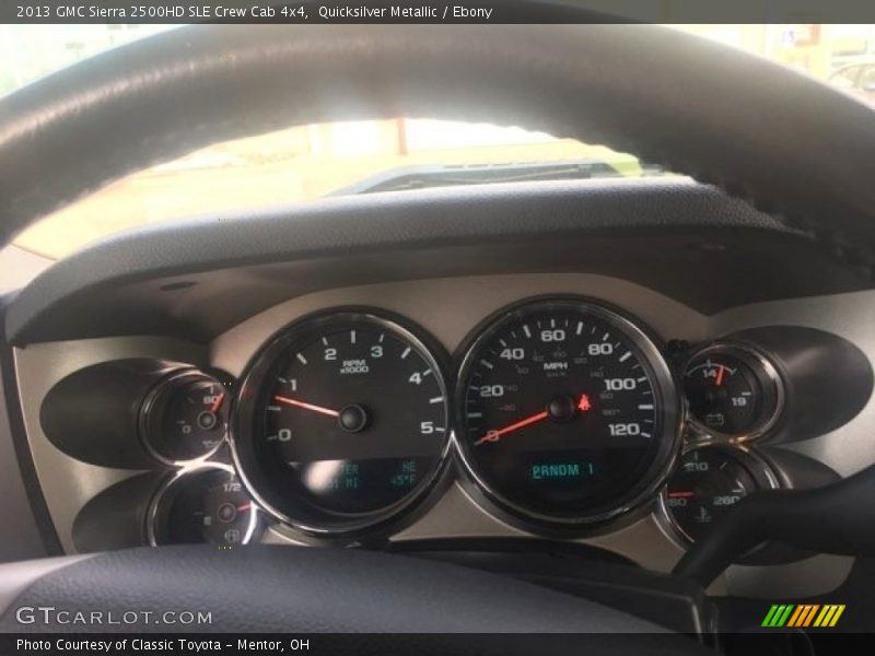 Quicksilver Metallic / Ebony 2013 GMC Sierra 2500HD SLE Crew Cab 4x4