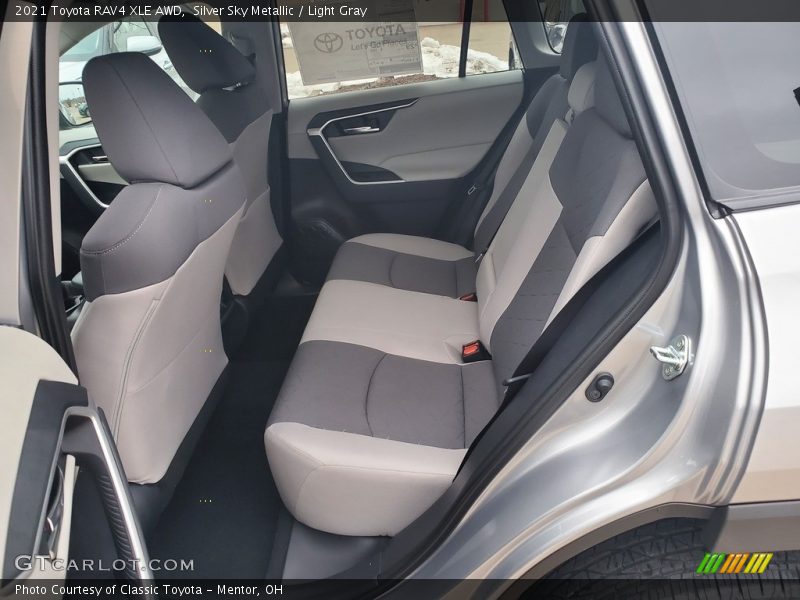Silver Sky Metallic / Light Gray 2021 Toyota RAV4 XLE AWD