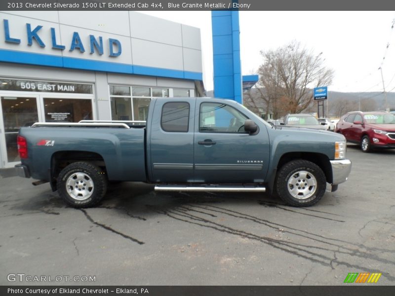 Blue Granite Metallic / Ebony 2013 Chevrolet Silverado 1500 LT Extended Cab 4x4