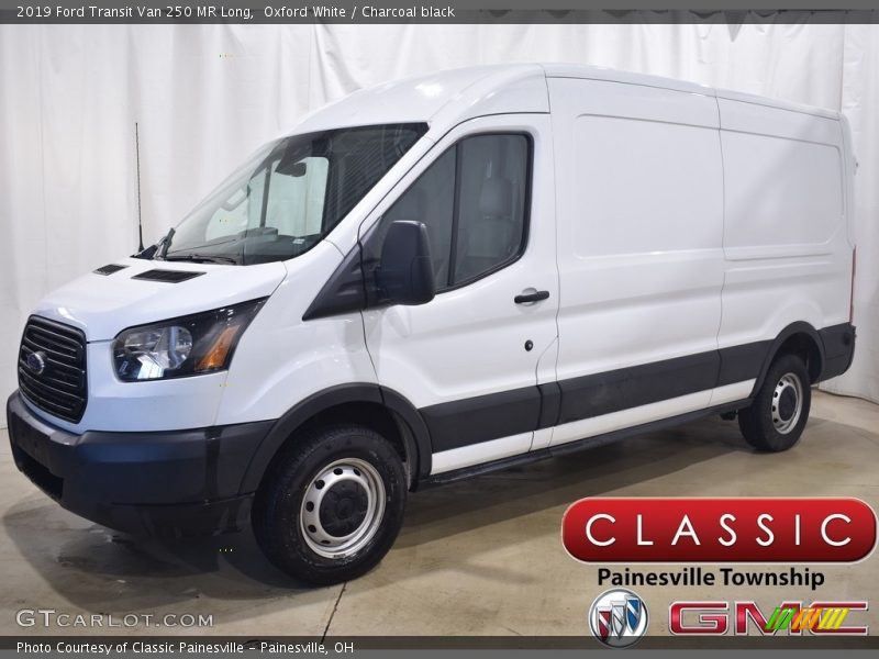 Oxford White / Charcoal black 2019 Ford Transit Van 250 MR Long