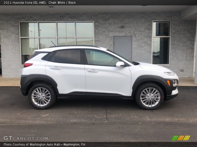 Chalk White / Black 2021 Hyundai Kona SEL AWD