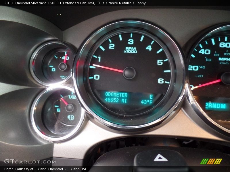 Blue Granite Metallic / Ebony 2013 Chevrolet Silverado 1500 LT Extended Cab 4x4