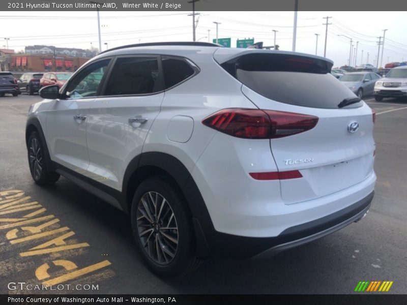 Winter White / Beige 2021 Hyundai Tucson Ulitimate AWD