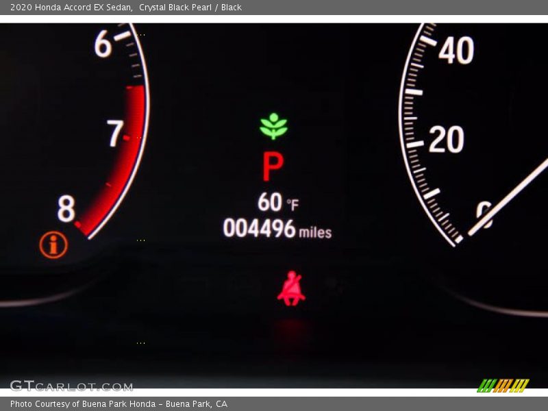 Crystal Black Pearl / Black 2020 Honda Accord EX Sedan