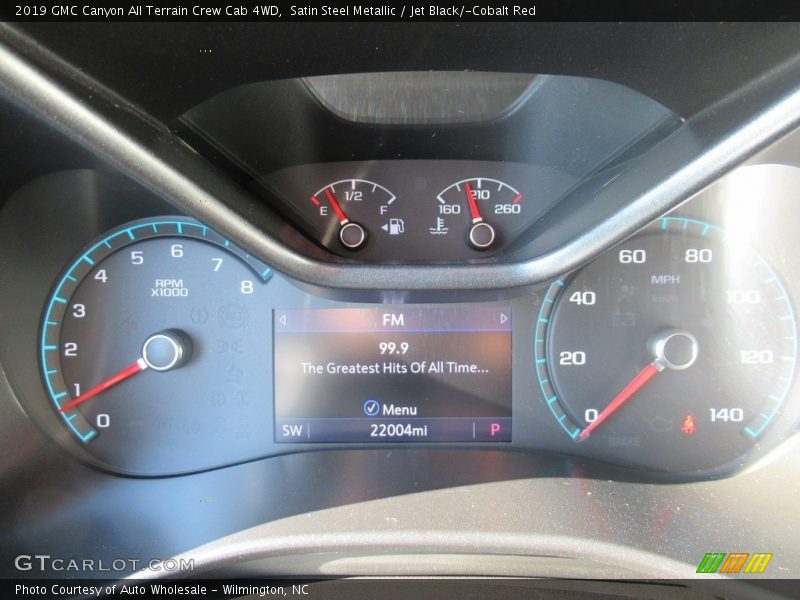 Satin Steel Metallic / Jet Black/­Cobalt Red 2019 GMC Canyon All Terrain Crew Cab 4WD