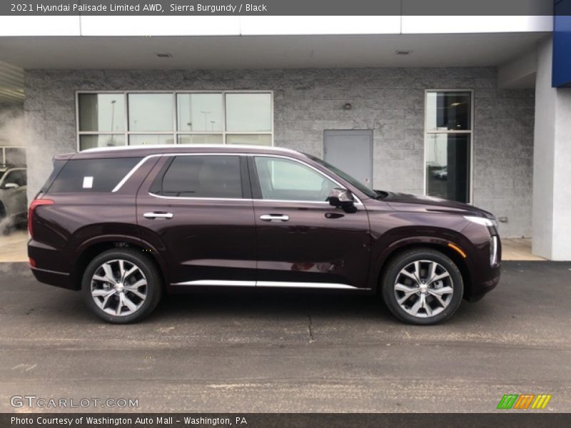 Sierra Burgundy / Black 2021 Hyundai Palisade Limited AWD