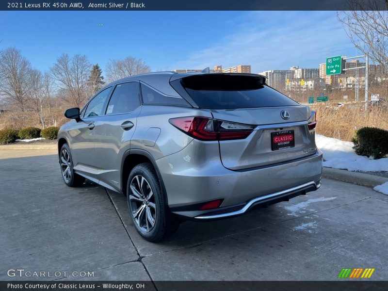 Atomic Silver / Black 2021 Lexus RX 450h AWD