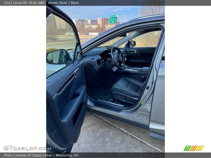 Atomic Silver / Black 2021 Lexus RX 450h AWD