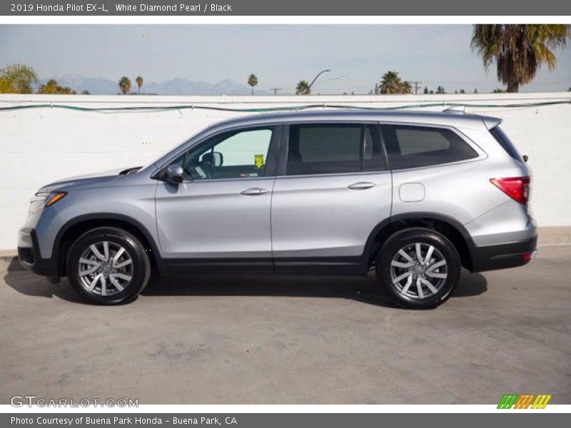 White Diamond Pearl / Black 2019 Honda Pilot EX-L