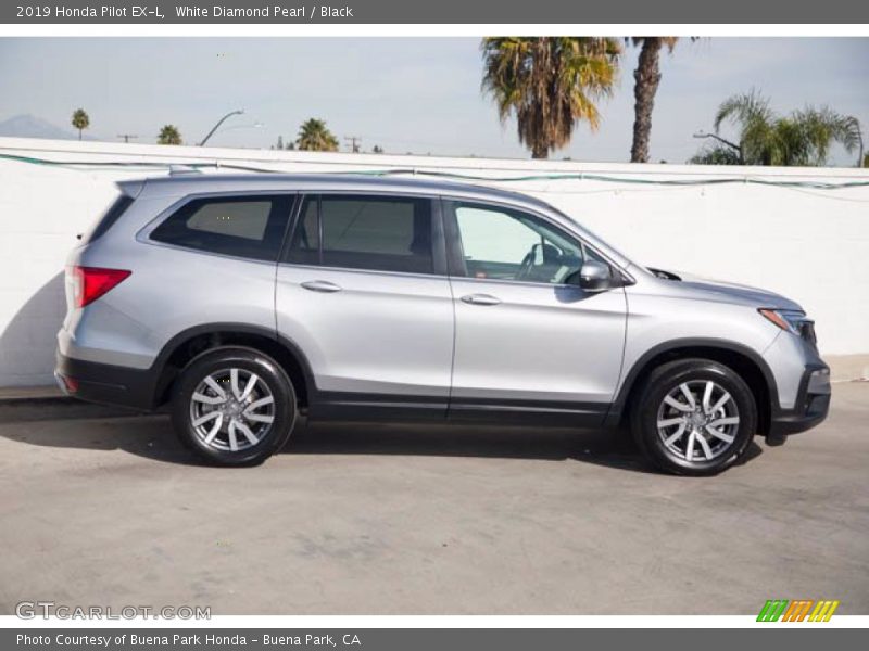 White Diamond Pearl / Black 2019 Honda Pilot EX-L