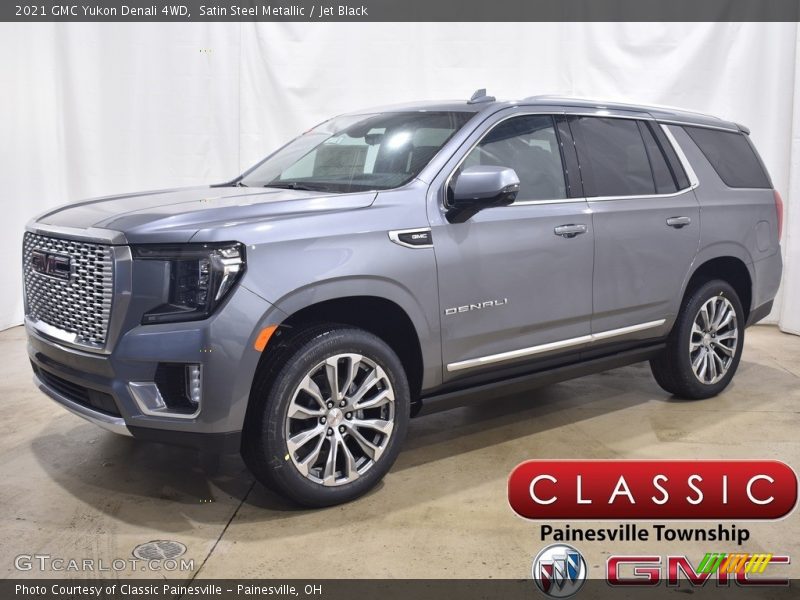Satin Steel Metallic / Jet Black 2021 GMC Yukon Denali 4WD