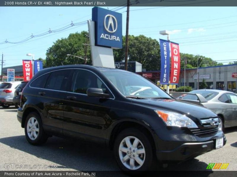 Nighthawk Black Pearl / Black 2008 Honda CR-V EX 4WD