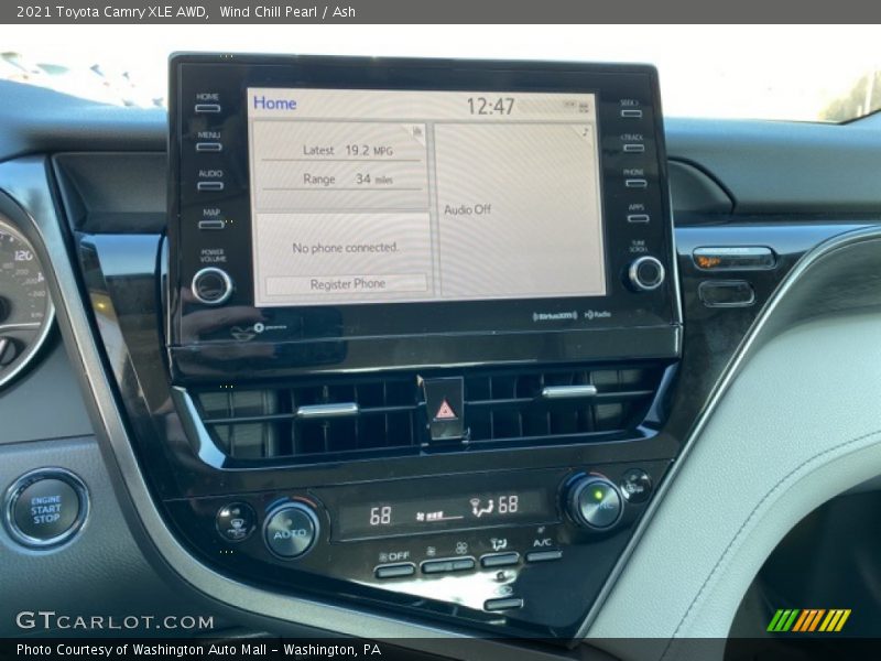 Wind Chill Pearl / Ash 2021 Toyota Camry XLE AWD