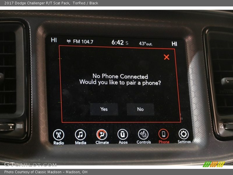 TorRed / Black 2017 Dodge Challenger R/T Scat Pack