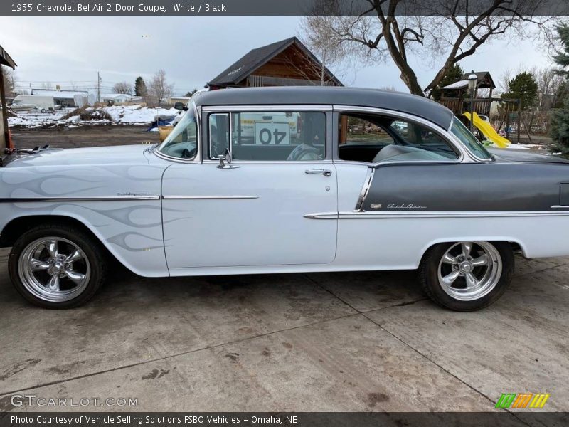 White / Black 1955 Chevrolet Bel Air 2 Door Coupe