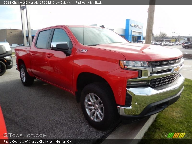 Red Hot / Jet Black 2021 Chevrolet Silverado 1500 LT Crew Cab 4x4