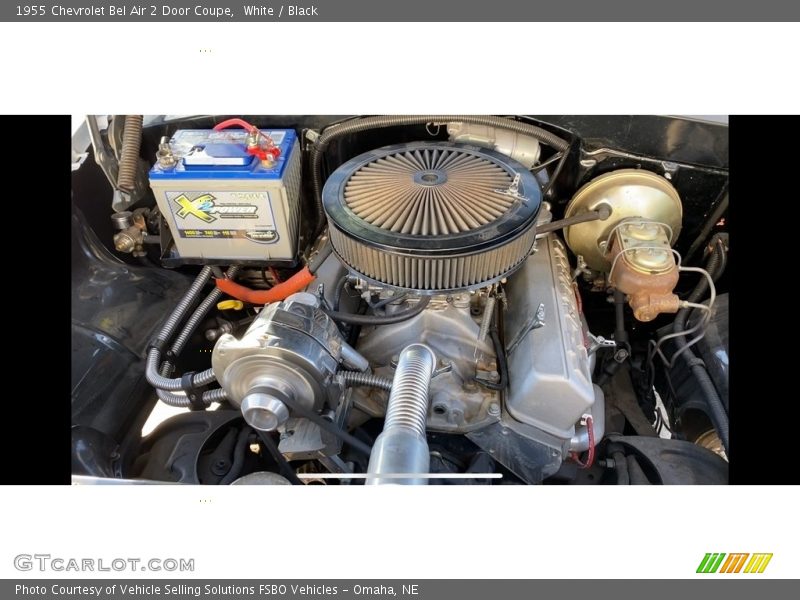 White / Black 1955 Chevrolet Bel Air 2 Door Coupe
