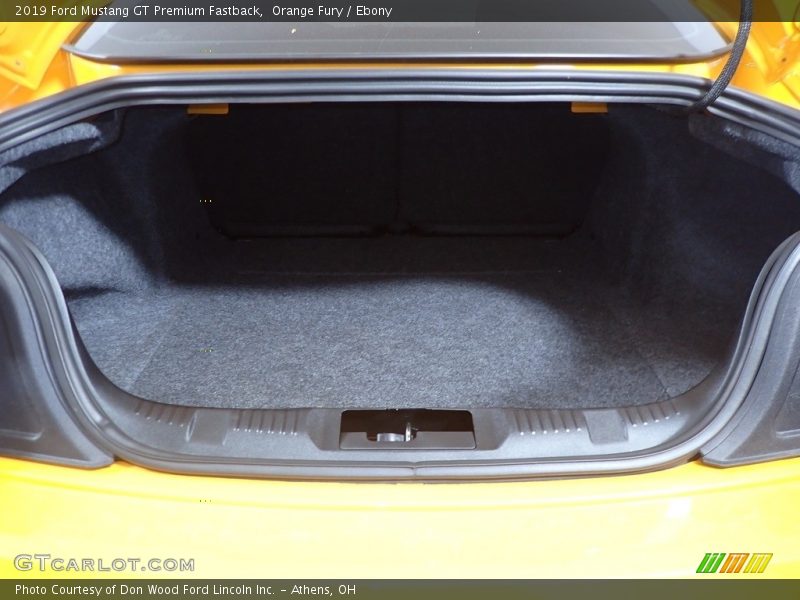 Orange Fury / Ebony 2019 Ford Mustang GT Premium Fastback