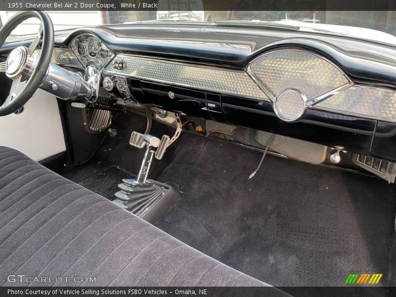 White / Black 1955 Chevrolet Bel Air 2 Door Coupe