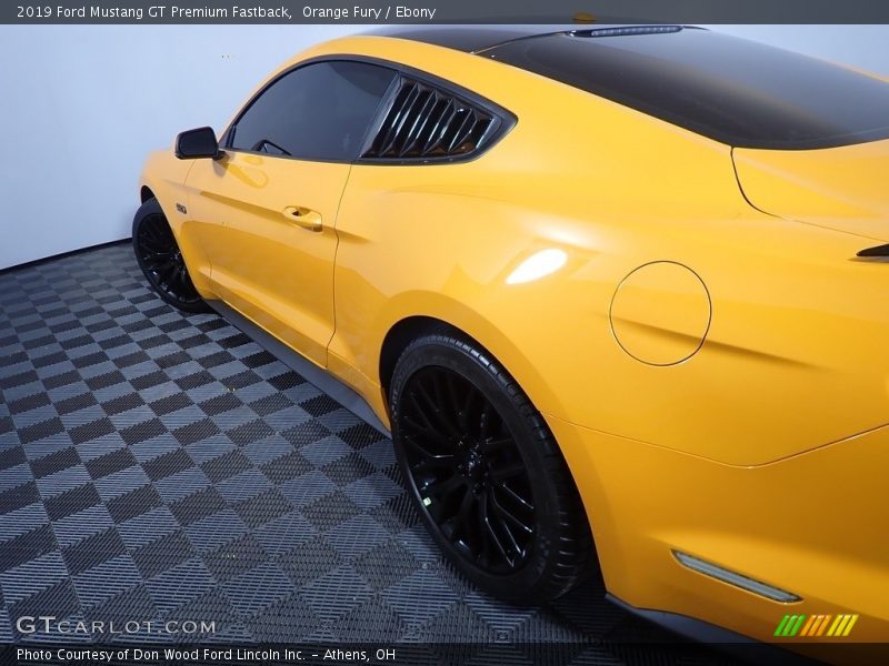 Orange Fury / Ebony 2019 Ford Mustang GT Premium Fastback