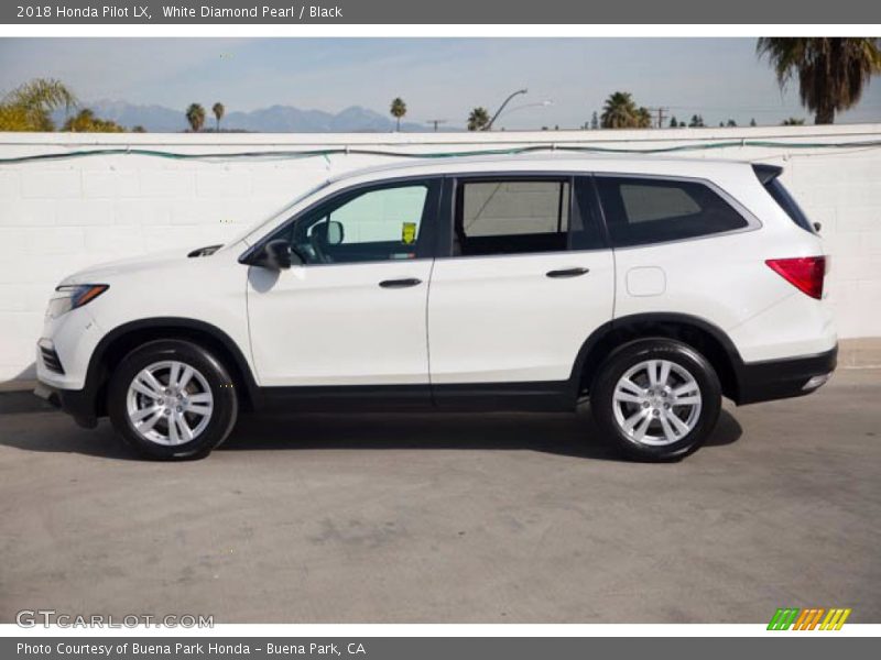 White Diamond Pearl / Black 2018 Honda Pilot LX