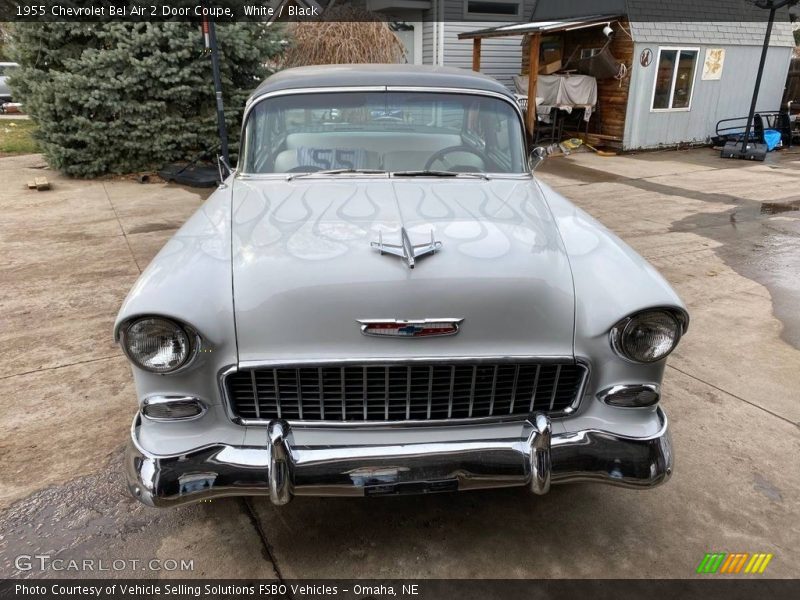 White / Black 1955 Chevrolet Bel Air 2 Door Coupe