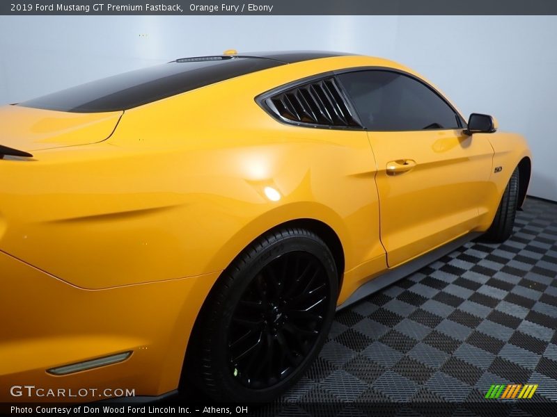 Orange Fury / Ebony 2019 Ford Mustang GT Premium Fastback